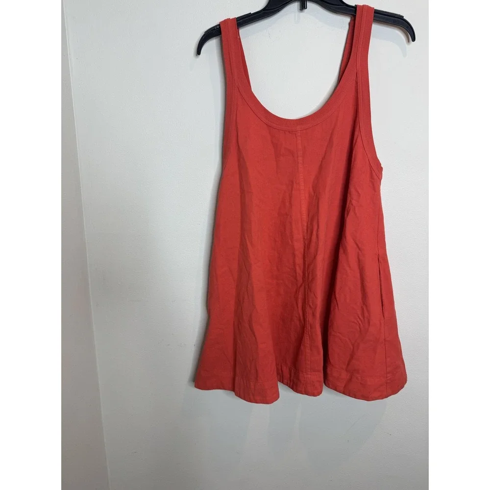 Free People Pinafore Dress Womens Small Button Strap Pocket Boho Casual Urban Ou